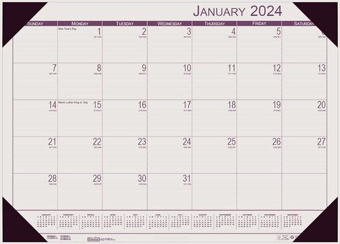 House of Doolittle 2024 Monthly Desk Pad Calendar, EcoTones, Blue Paper, 22 x 17 Inches, January - December (HOD12440-24) in Saudi Arabia