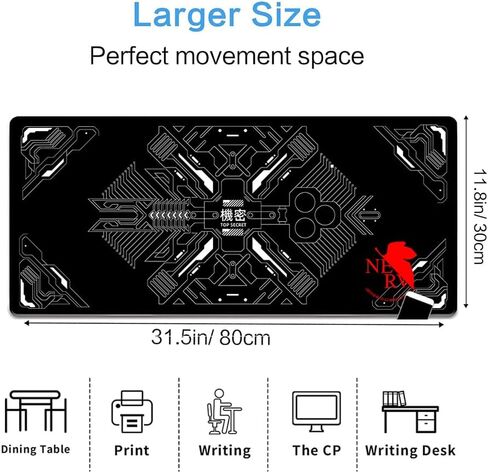 CORN Anime Large Extended Gaming Mouse pad, Desk Mat with Seamed Edges, Non-Slip Rubber Base, Computer Keyboard Mouse Mat for Gaming, Office & Home, 31.5x11.8 Inch in Saudi Arabia