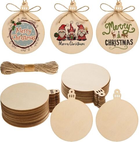 72 Pcs Christmas Angel Wooden Cutouts Unfinished Wood Angel Shape Ornaments Blank Wood Slices Wooden Christmas Haning Decorations for DIY Crafts Tags Xmas Tree Party Supplies,3.1x4 Inch in Saudi Arabia
