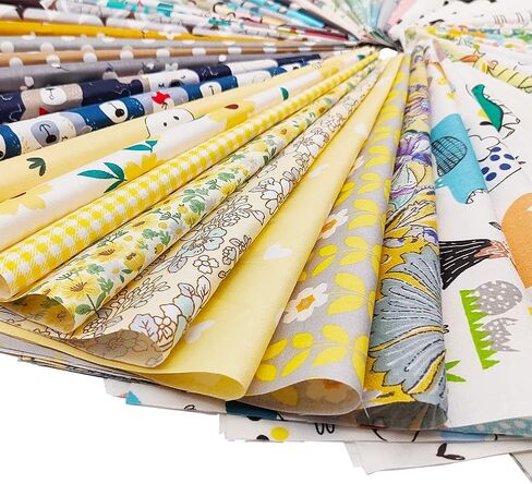 56pcs Cotton 9.8" x 9.8"(25cm x 25cm) Quilting Fabric Bundles, Pre-Cut Squares Sheets for Patchwork Sewing Quilting Crafting, No Repeat Patterns. in Saudi Arabia