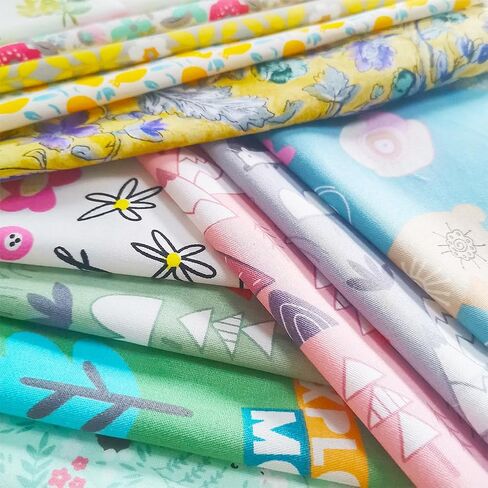 56pcs Cotton 9.8" x 9.8"(25cm x 25cm) Quilting Fabric Bundles, Pre-Cut Squares Sheets for Patchwork Sewing Quilting Crafting, No Repeat Patterns. in Saudi Arabia
