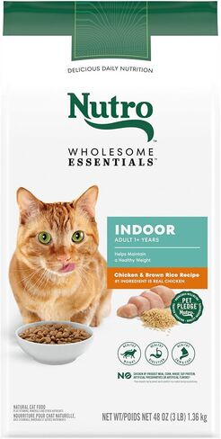 Nutro Indoor Adult - الدجاج والأرز البني الكامل - 3 رطل in Kuwait