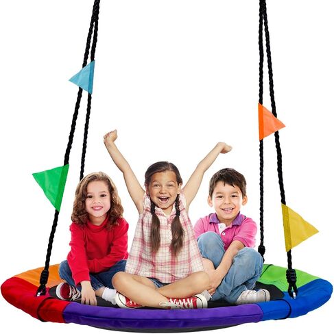 Sorbus Saucer Swing, Kids Tree Glider with Adjustable Ropes (24 Inch) in Saudi Arabia
