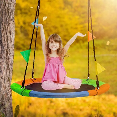 Sorbus Saucer Swing, Kids Tree Glider with Adjustable Ropes (24 Inch) in Saudi Arabia