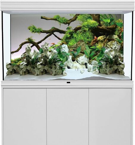 AWERT 24x16 inches Branches Aquarium Background Stone River Bed & Lake Fish Tank Background Green Algae Aquarium Background Vinyl Background in Kuwait