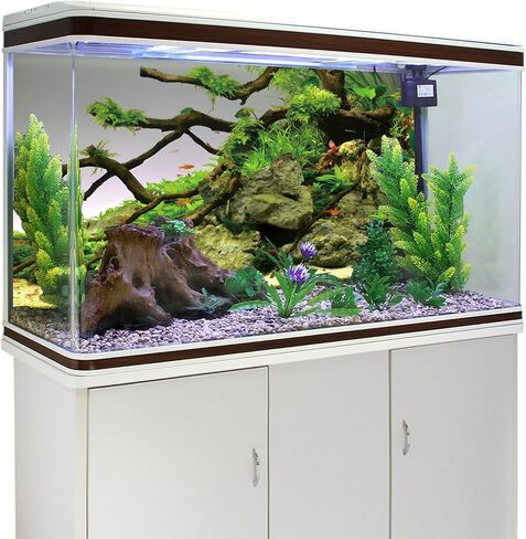 AWERT 24x16 inches Branches Aquarium Background Stone River Bed & Lake Fish Tank Background Green Algae Aquarium Background Vinyl Background in Kuwait