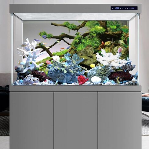 AWERT 24x16 inches Branches Aquarium Background Stone River Bed & Lake Fish Tank Background Green Algae Aquarium Background Vinyl Background in Kuwait