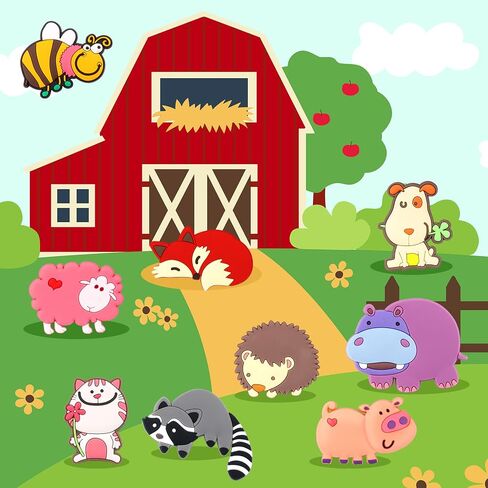 VNDUEEY Fridge Magnets, 10 Pack Cute Animal Magnets Refrigerator Magnets Fun Whiteboard Magnets, Full Back Magnetic Play Farm Magnets for Boys and Girls in Saudi Arabia