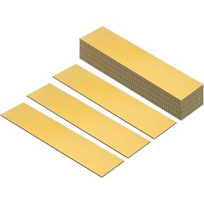 PATIKIL 8"x2" Blank Name Plates, 20 Pack Custom Engraved Name Plate Rectangle Laser Engraving Blanks for Personalized Nameplates Office Desk DIY Painting Supplies, Gold, Black