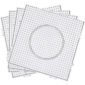 BANCHELLE Fuse Beads Boards 5mm, PegBoards Plastic Kits Large Square Clear, 4 PCS
