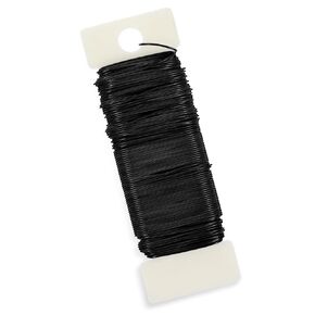 38 Yards 115 Ft 22 Gauge Metal Flexible Wire Paddle, Black Floral Wire for Wreaths, Crafts, Gardening, Christmas Tree Decoration, Flower Arrangement, Wedding DIY Floral Arrangement