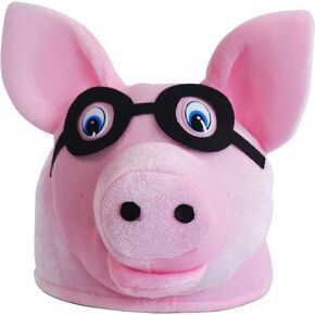 Piggy Costume Hats. Handmade Funny Pig Costume Party Hat. One Size Fits Most Costume Headwear.