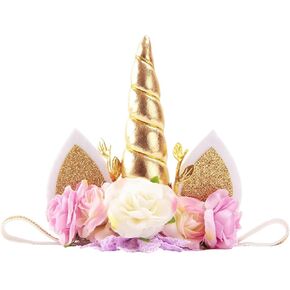 عصابة رأس مرنة على شكل قرن وحيد القرن من Nishine Roses لمستلزمات الحفلات للفتيات الصغيرات على شكل وحيد القرن in Kuwait