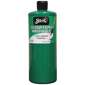 Sax Washable Versatemp Heavy Bodied Tempera Paint, Green, 1 Quart