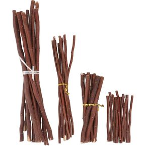 Garneck 40 Pcs Wood Log Sticks Craft Sticks Natural Dry Branches Rod Farmhouse Centerpiece Decor Twigs for DIY Crafts Woodworking Modelling Photo Props 15cm 20cm 30cm 40cm Brown