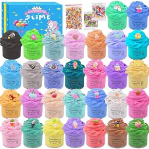 Christmas 30 Pack Butter Slime Kits,Slime Putty for Girls and Boys,Mini Scented Slime for Kids Party Favor Gift,Soft and Non-Sticky
