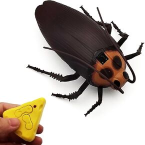 Tipmant RC Cockroach Toy Remote Control Roach Insect Realistic Simulation Electric Electronic Animal for Cat Toddler Kids Birthday Gifts Includes Screwdriver Battery
