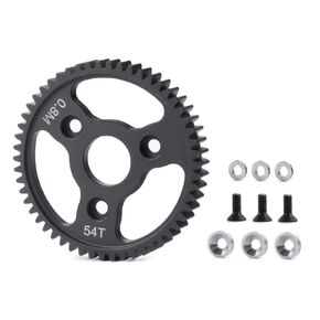 Carbon Steel 54T 56T 58T Spur Main Gear 32P 0.8M Gears for 1/10 Tra-xxas Slash Platinum Rustler Stampede 4x4 VXL 2WD Jato Rally E-REVO Summit T-Maxx (58T)