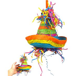 Bonka Bird Toys 2198 Pinata Hat Shreddable Colorfulo Parrot Cockatoo African Grey Amazon Conure Quaker