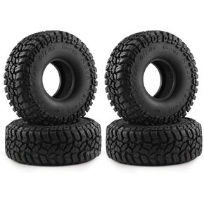 4PCS Soft Rubber Tires Tyre for RC 1:10 On Road Car 1.9" Crawler Tires with Foam for Axial SCX10 90047 SCX10 III SCX10 Pro AXI03007 Redcat Gen8 TRX-4 (Y-Print)
