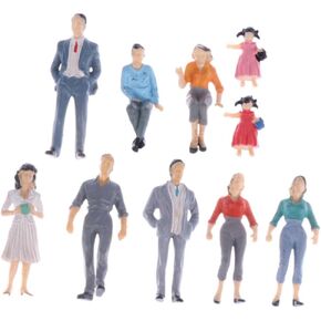 12pcs Simulation Character Model Construction Figures Models Tiny People Figurines Dollhouse People Figures Fairy Garden People Tiny Figurines Toys Layout Adornments Mini Abs Train