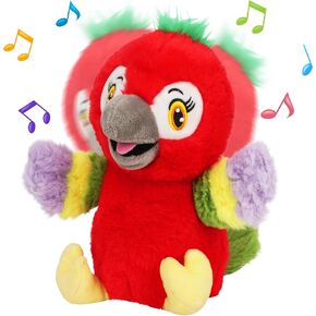 Cuteoy Talking Axolotl Repeat What You Say Musical Stuffed Animal Shaking Singing Plush Toy Electric Interactive Animated Salamander Plushies for Kids Girls Boys Birthday