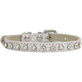 Cat Collar Rhinestone Bling Cute Cat Collars Accessories for Pet Collars Adjustable Ideal for Girl Cats Male Cats(White)