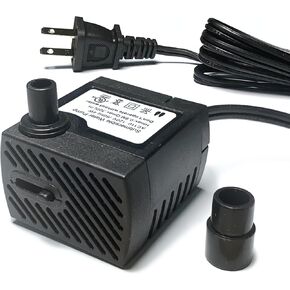 80GPH Ultra Quiet 300L/H 4W Submersible Water Pump with 2.6ft High Lift for Fountains, Table, Ponds, Aquariums, Fish Tank