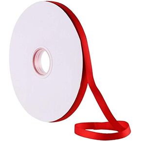 DECORA 100 Yard 3/8 Inch Grosgrain Fabric Ribbon,Continuous Red Silk Satin Ribbon Set for Christmas Mothers Day Gift Wrapping Ribbon and Bows Bouquet Craft Making