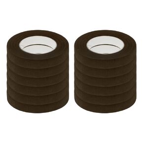 HARFINGTON 12 Rolls Floral Tapes 1/2 Inch 30 Yards Flower Adhesive Waterproof Tape for Floral Arranging Wedding Bouquet Wrap Craft Florist Tape, Dark Red