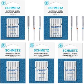 Universal Machine Needles-Sizes 10/70 (2), 12/80 (2) & 14/90 (1)