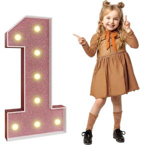 أرقام مضيئة من الذهب الوردي من imprsv 1، أرقام كتلة بطول 3 أقدام in Kuwait