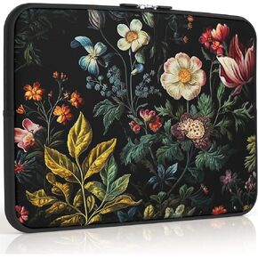 iCasso for MacBook Air 13 inch Sleeve, Latop Sleeve 13 14 inch, Cute Laptop case for MacBook Pro 13.3-14 inch, Slim Protective Tablet Carrying Bag Pouch for Mac Dell Chromebook, HP, Floral