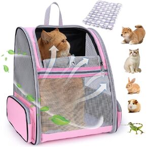 Lollimeow Pet Rolling Carrier, Dog Backpack with Wheels,Cats,Puppies Travel Bag with Wheels,Dog Trolley(Grey)