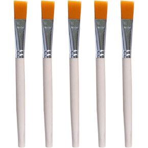 5 Pcs Craft Paint Brushes Small Paint Brush Flat Paint Brushes for Small Medium or Larger Paint Job (5)