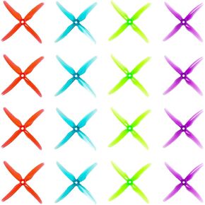 Gemfan 51455 Hurricane X Durable 4 Blade Props 5.1-inch Quad Blades Multirotors Props for FPV RC Quadcopter Drone 16pcs 8CW 8CCW