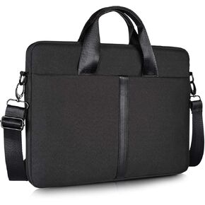 14-15 Inch Laptop Sleeve Shoulder Bag Men Women Briefcase Handbag for MacBook Pro 14 M4/M3/M2/M1, HP Pavilion X360/Chromebook 14", ASUS Chromebook 14, Dell Inspiron 14" Carrying Case, Black