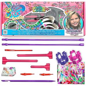 Rainbow Loom® Hair Loom Studio Kit, Features 2 Finger Loom, 40 Beads, 600 Rubber Colorful Rubber Bands and Many More, Great Gift for Girls 7+