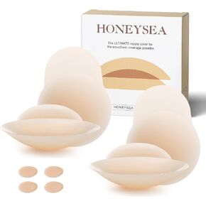 Nipple Covers - Sticky Bra Push Up Cakes Body Nipple Cover with Lift Sticky Boobs Sticky Bra Push Up Pasties Nipple Covers No Show Silicone Nipple Covers Reusable Adhesive Bra 2 Pairs