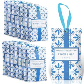 Linen Scented Sachets for Drawer and Closet, Sachets Bags Long-Lasting Air Freshener Fresh Scents, Hanging Bags Home Fragrance Sachet