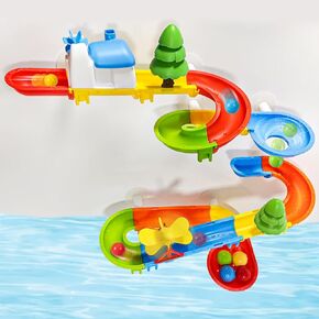 Bath Toys,Bathtub Toy with Shower,Fishing Game for Toddlers, Suction Cup Bath Toys, Bathtub Toys Ball Slide Track for Toddles and Babies, Christmas Birthday Gift for Boys Girls