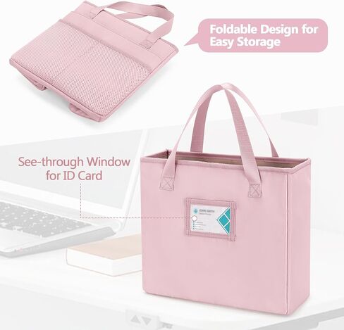 Desk File Organizer Tote Bag for Legal Size File Folder, Hanging File Storage Box with Pockets and Handle, Black (Patent Design), Large in Saudi Arabia