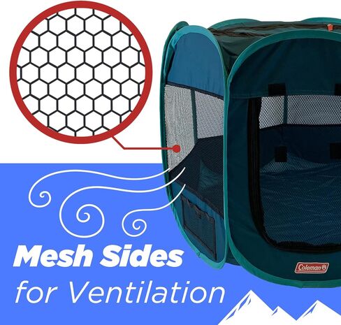 Coleman Foldable Portable Pet Playpen, 36" x 36" x 23", Red and Grey in Kuwait