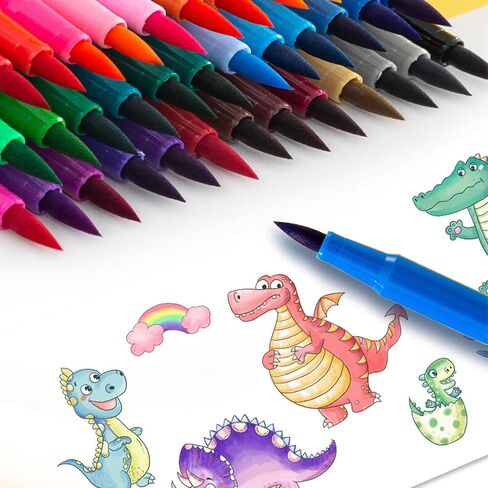 M&G Washable Markers Set for Kids, 48 Colors Art Markers for Toddlers, Soft head Drawing Markers for Kids, Safe and Non-Toxic, Ideal Gift for 3 4 5 6 7 8 Year Old Boys Girls in Saudi Arabia