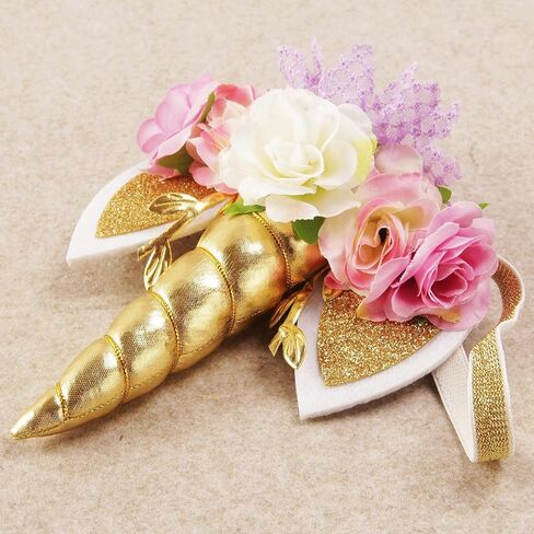 عصابة رأس مرنة على شكل قرن وحيد القرن من Nishine Roses لمستلزمات الحفلات للفتيات الصغيرات على شكل وحيد القرن in Kuwait