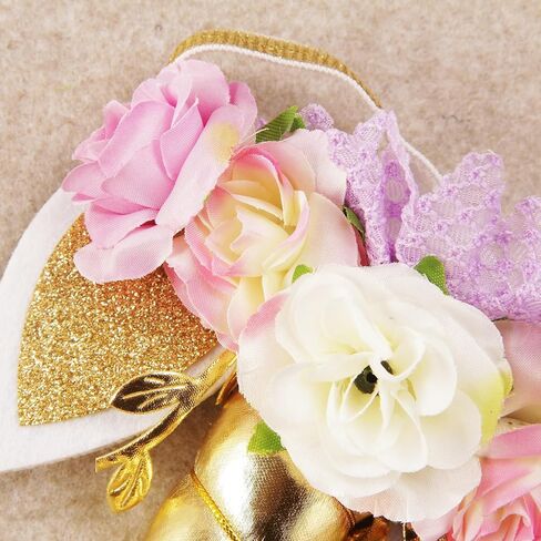 عصابة رأس مرنة على شكل قرن وحيد القرن من Nishine Roses لمستلزمات الحفلات للفتيات الصغيرات على شكل وحيد القرن in Kuwait