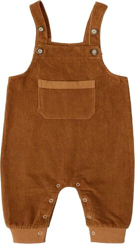 Baby Boys Corduroy Overalls Kids Bib Pants Suspender Trousers Toddler Strap Jumpsuit Bottom Outfit in Kuwait