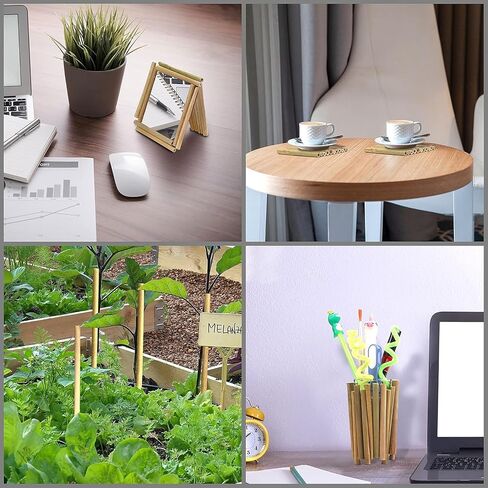 100 قطعة من أعواد الخيزران والأنابيب والأوتاد للحرف اليدوية والديكور، لون الخيزران الطبيعي، بقطر 0.12 بوصة - 0.4 بوصة (8 بوصة) in Saudi Arabia