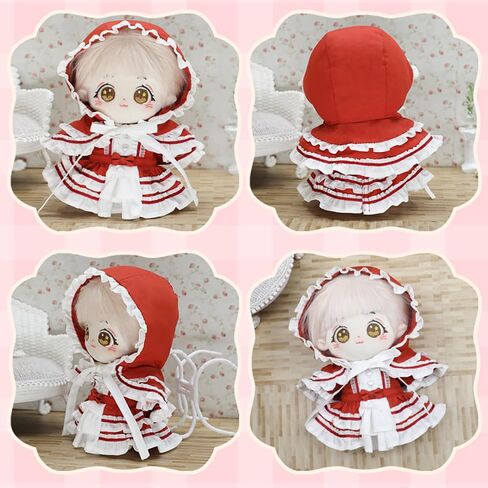 niannyyhouse Dresses Ponchos Gown Outfit 20cm 8in Plush Doll Clothes Dress Up (Blue) in Saudi Arabia