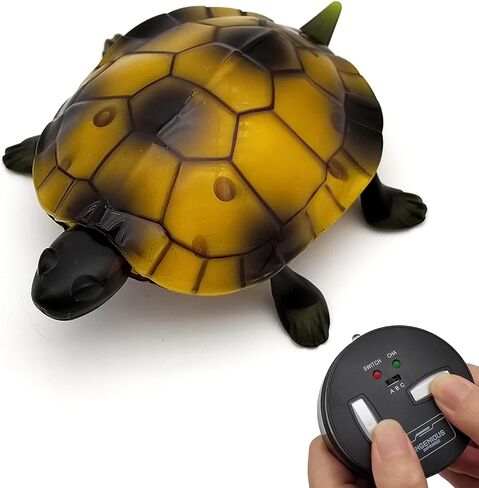 Tipmant Cute RC Turtle Remote Control Tortoise Toy Realistic Simulation Electric Electronic Animal for Cat Toddler Kids Birthday (Brown) in Kuwait